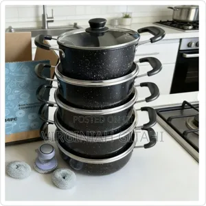 14 Pieces Non Stick Cookware Box Has 4 Pieces