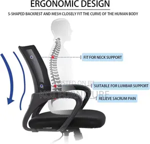 Office Chair; Ergonomic Design Clerical Office Mesh Seat