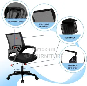 Office Chair; Ergonomic Design Clerical Office Mesh Seat
