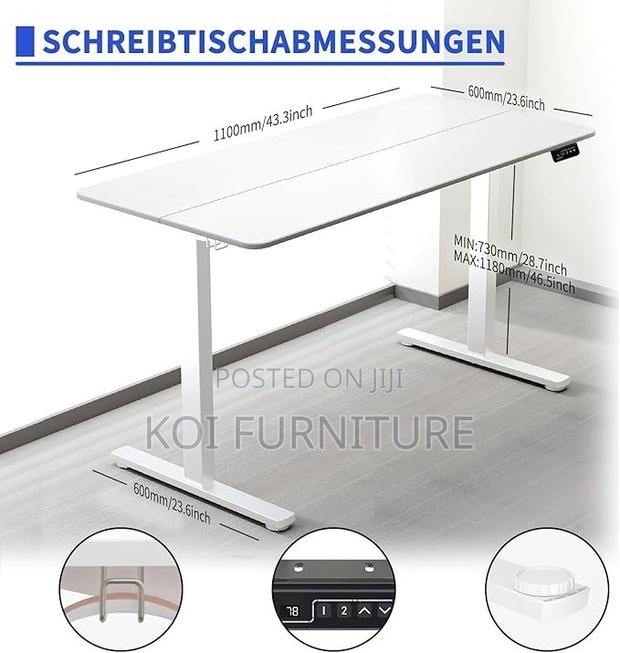 1.4 Meter Smooth and Quick Height Adjustable Office Desk - thumbnail 5