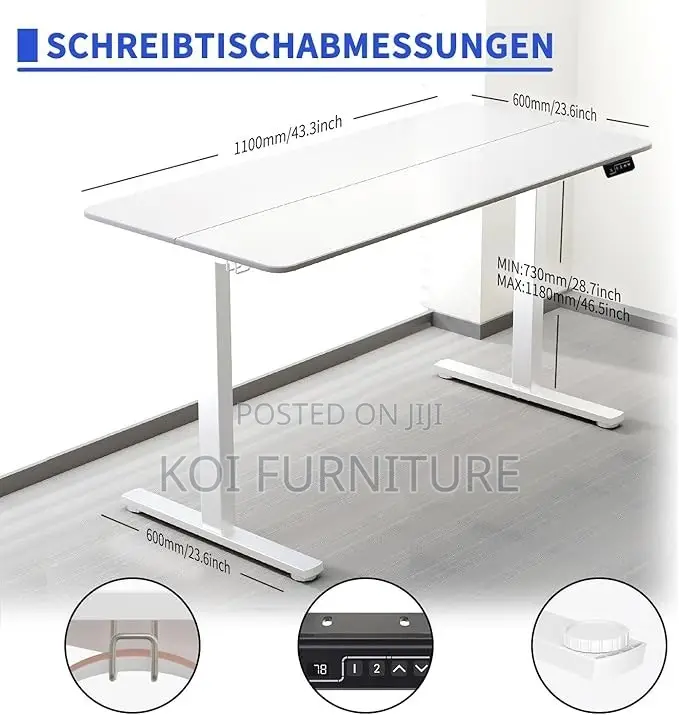1.4 Meter Smooth and Quick Height Adjustable Office Desk