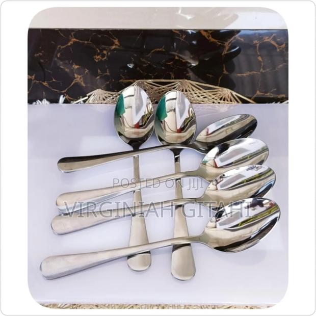 *Heavy Gauge Stainless Steel Table Spoons 6pcs