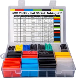 580 Pcs, Heat Shrink Tubing for Electrical Insulation, Auto Repairs
