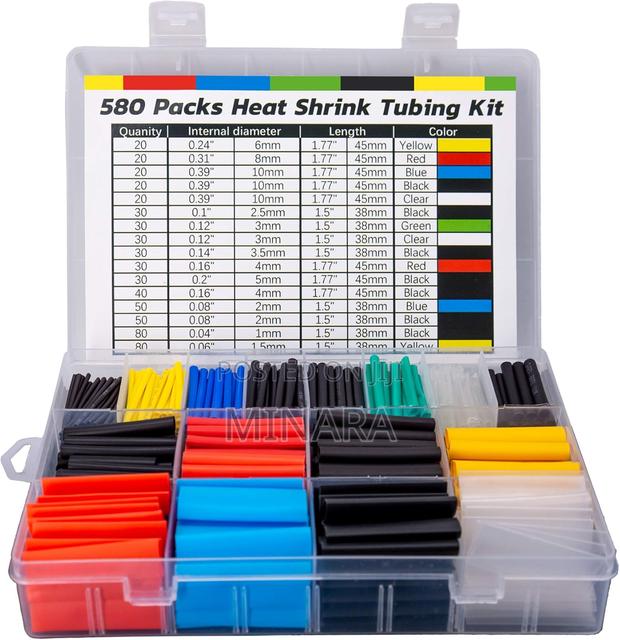 580 Pcs, Heat Shrink Tubing for Electrical Insulation, Auto Repairs
