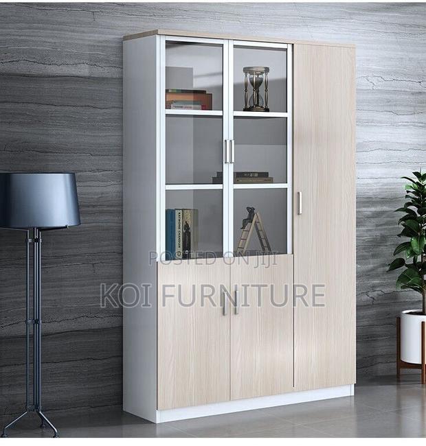 Office Cabinet; Three Doors Wooden Company Executive Office Cabinet