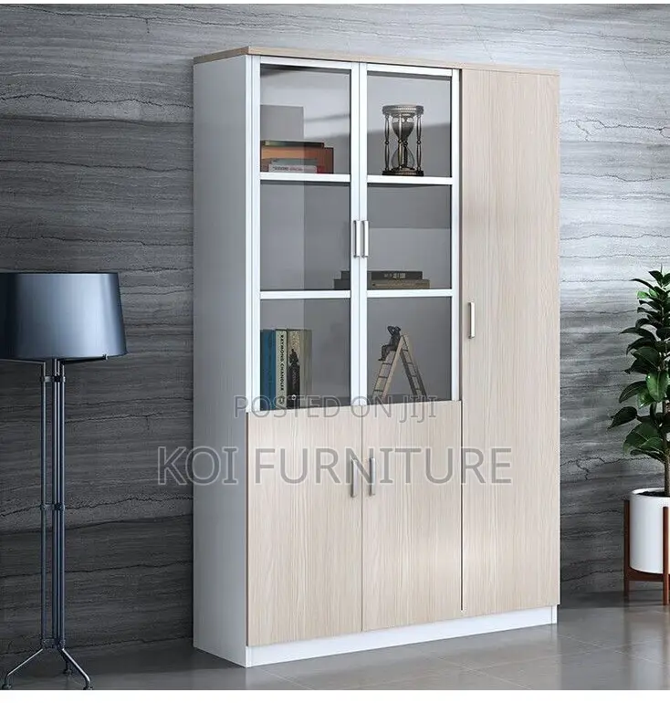 Office Cabinet; Three Doors Wooden Company Executive Office Cabinet
