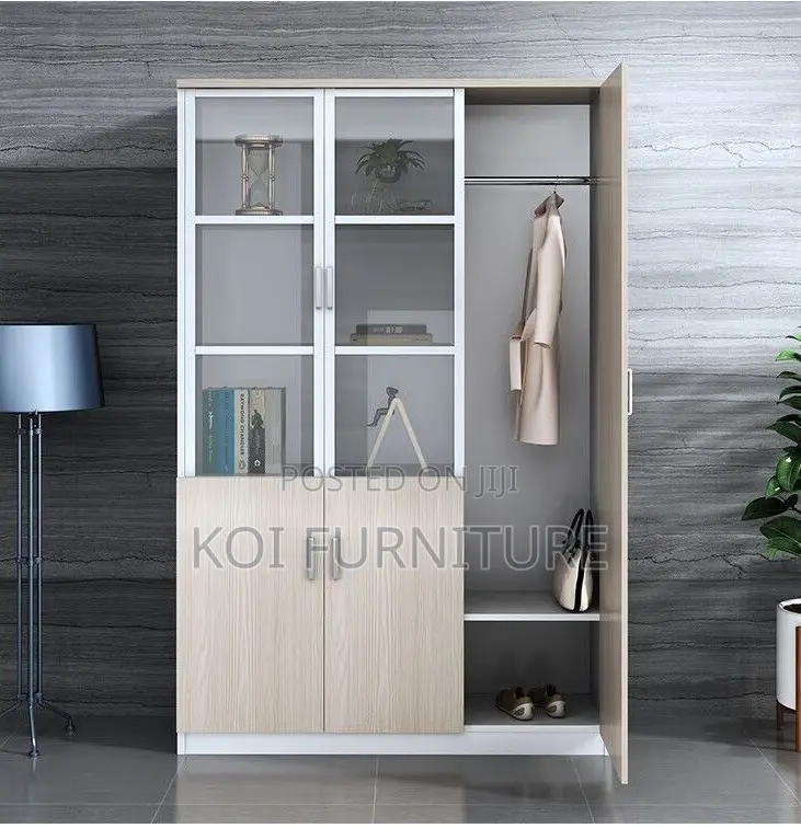 Office Cabinet; Three Doors Wooden Company Executive Office Cabinet