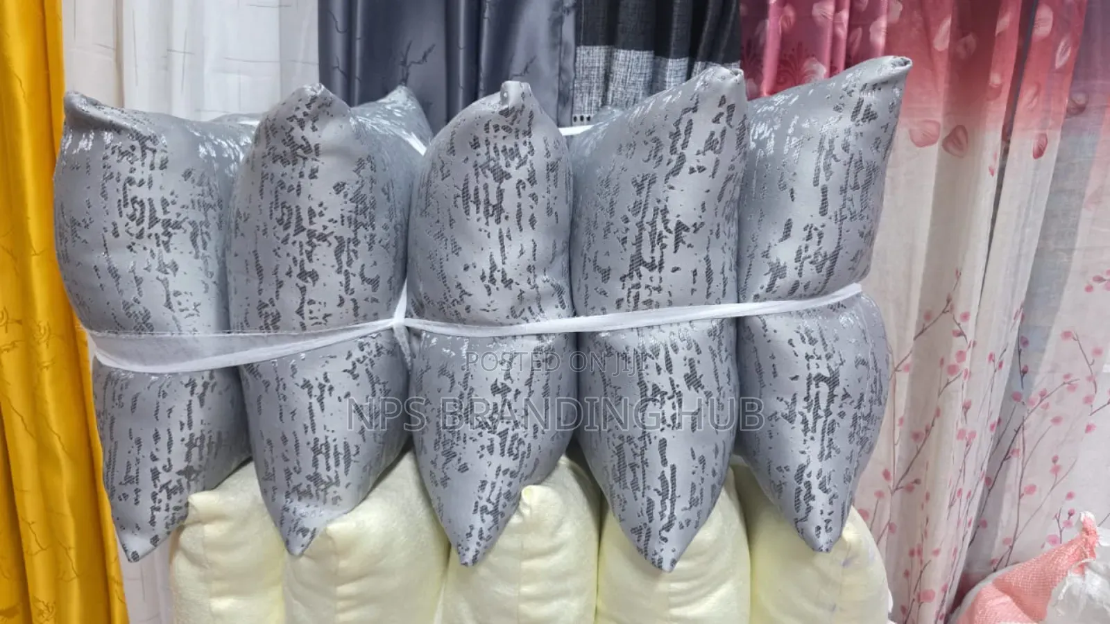 Fiber Throw Pillows Set of 5pcs Sk