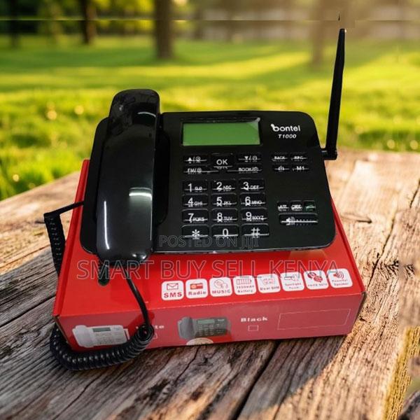 Bontel T1000 Dual Sim GSM Fixed Landline Desktop Phone for Home Use