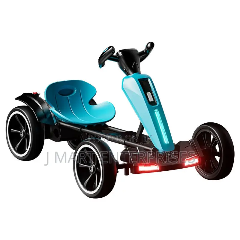 Go Kart for Kids, 4 Wheel Pedal Powered Go Cart With Adjustable Seat,