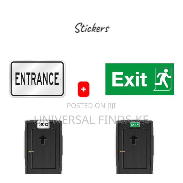 Exit And Entrance Stickers On Offer