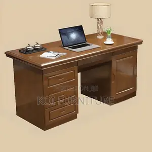 Office Desk; 1.4 Meters Functionality Executive Mahogany Desk