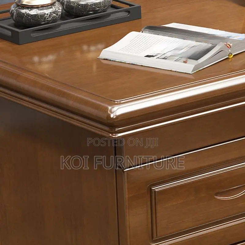 Office Desk; 1.4 Meters Functionality Executive Mahogany Desk