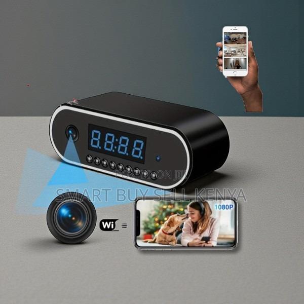 Compact Desk Surveillance Solution Wifi Table Clock Hidden Spy Camera