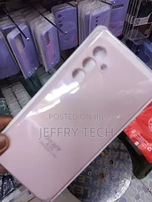 Linse Galaxy A15 Liquid Silicone Case With Cloth Lining-Rose Pink