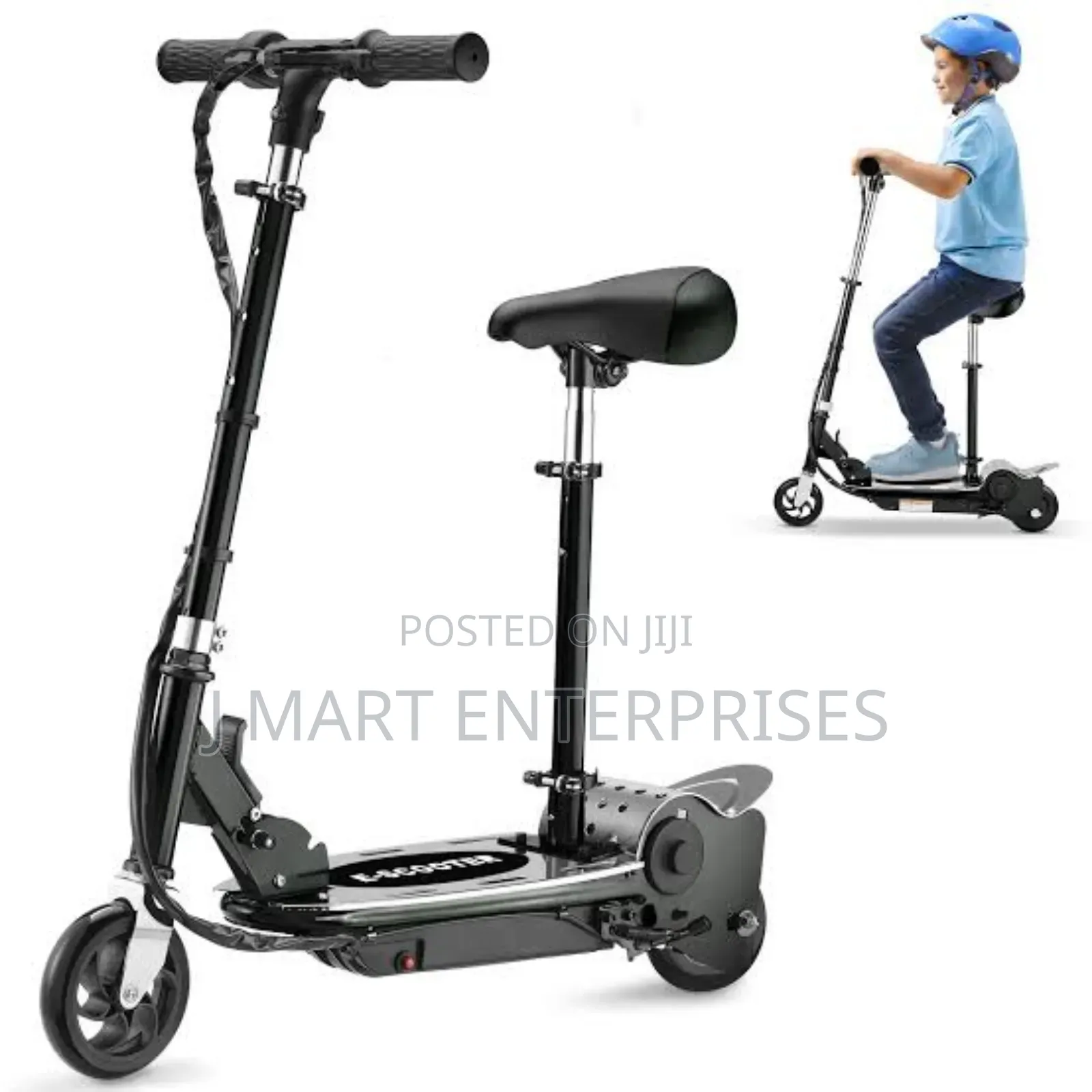 Foldable Electric Scooter With a Seat for Kids 4-12 Years