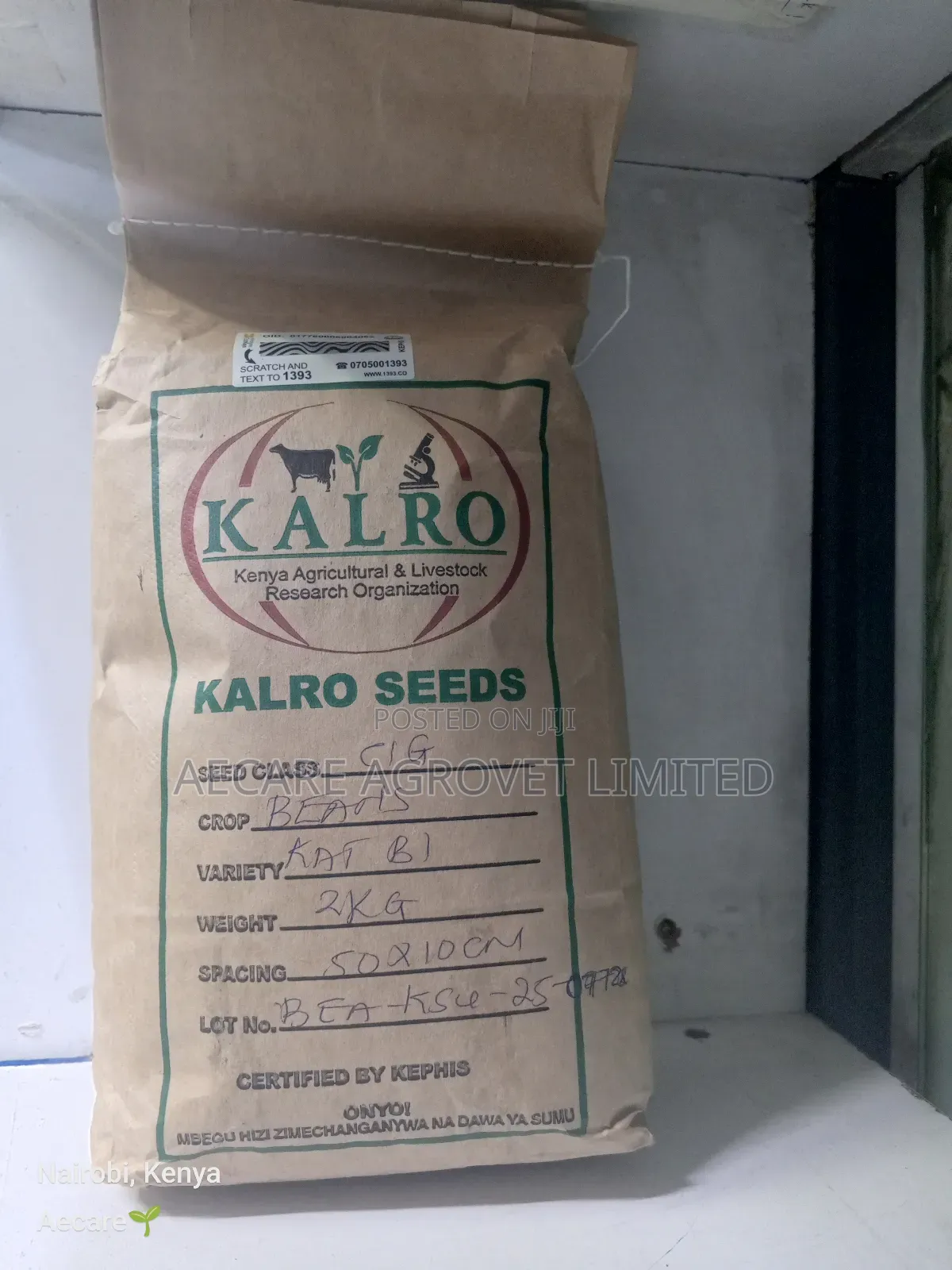 Kat B1 Yellow Beans Seeds 2kgs Kalro Seeds