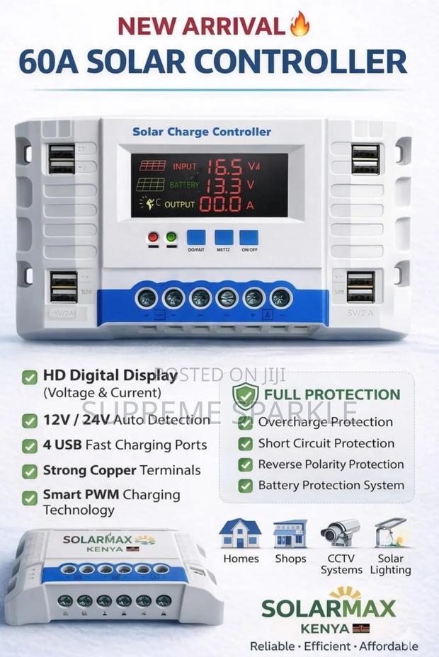 Solarmax 60a Solar Charge Controller. 12v/24v - main view