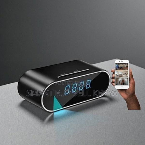 Office Desk Security Recorder Wifi Table Clock Hidden Spy Camera