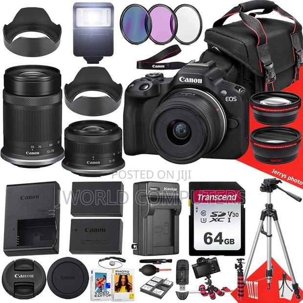 Canon Eos R50 Rf-S 18-45mm + 55-210mm (Dual) Kit Lens
