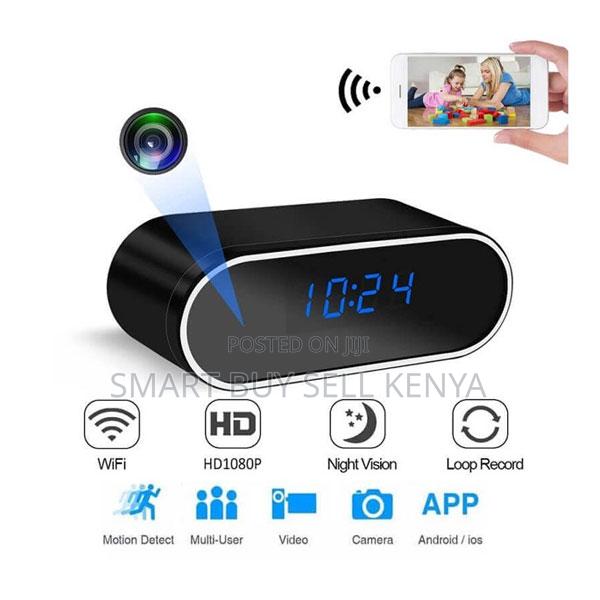 Home Protection Recording Device Wifi Table Clock Hidden Spy Camera