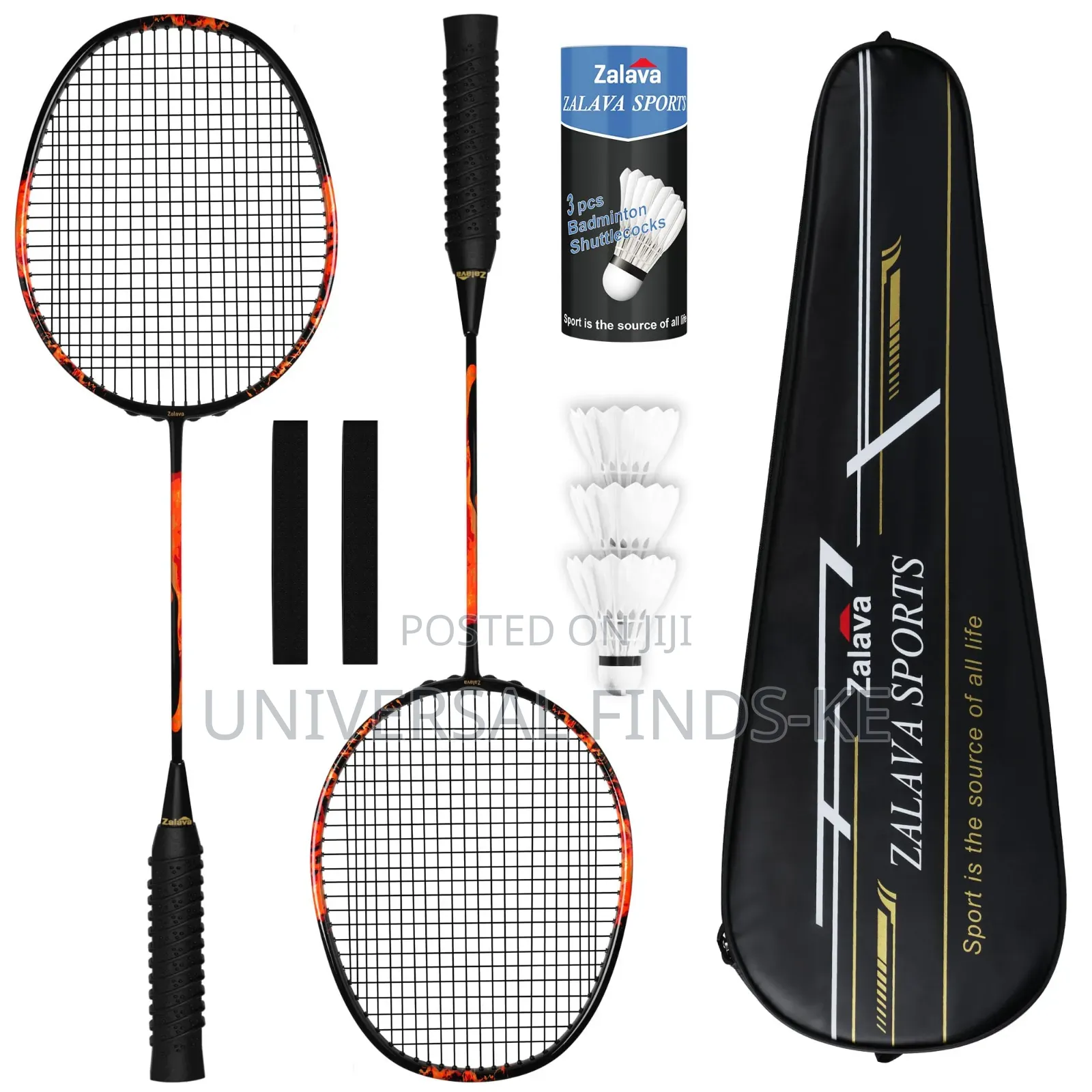 A Set of Badminton Rackets + Free Shuttlecocks + Free Carrier Bag