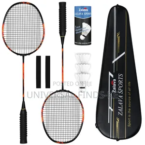 A Set of Badminton Rackets + Free Shuttlecocks + Free Carrier Bag