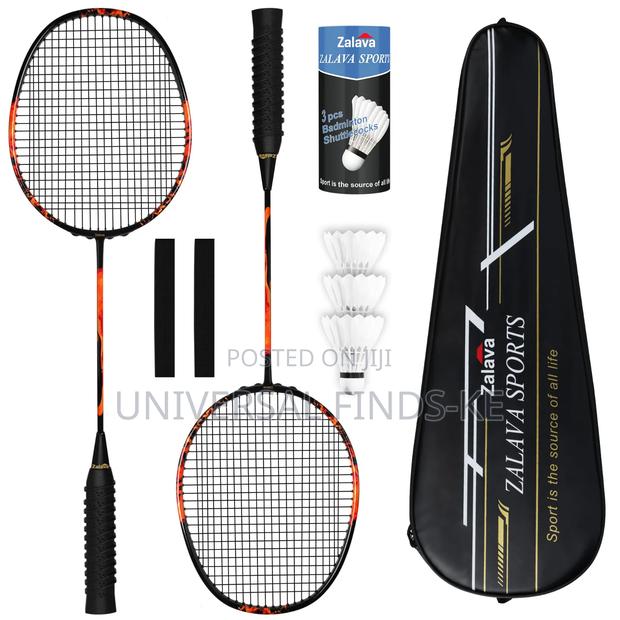 A Set of Badminton Rackets + Free Shuttlecocks + Free Carrier Bag