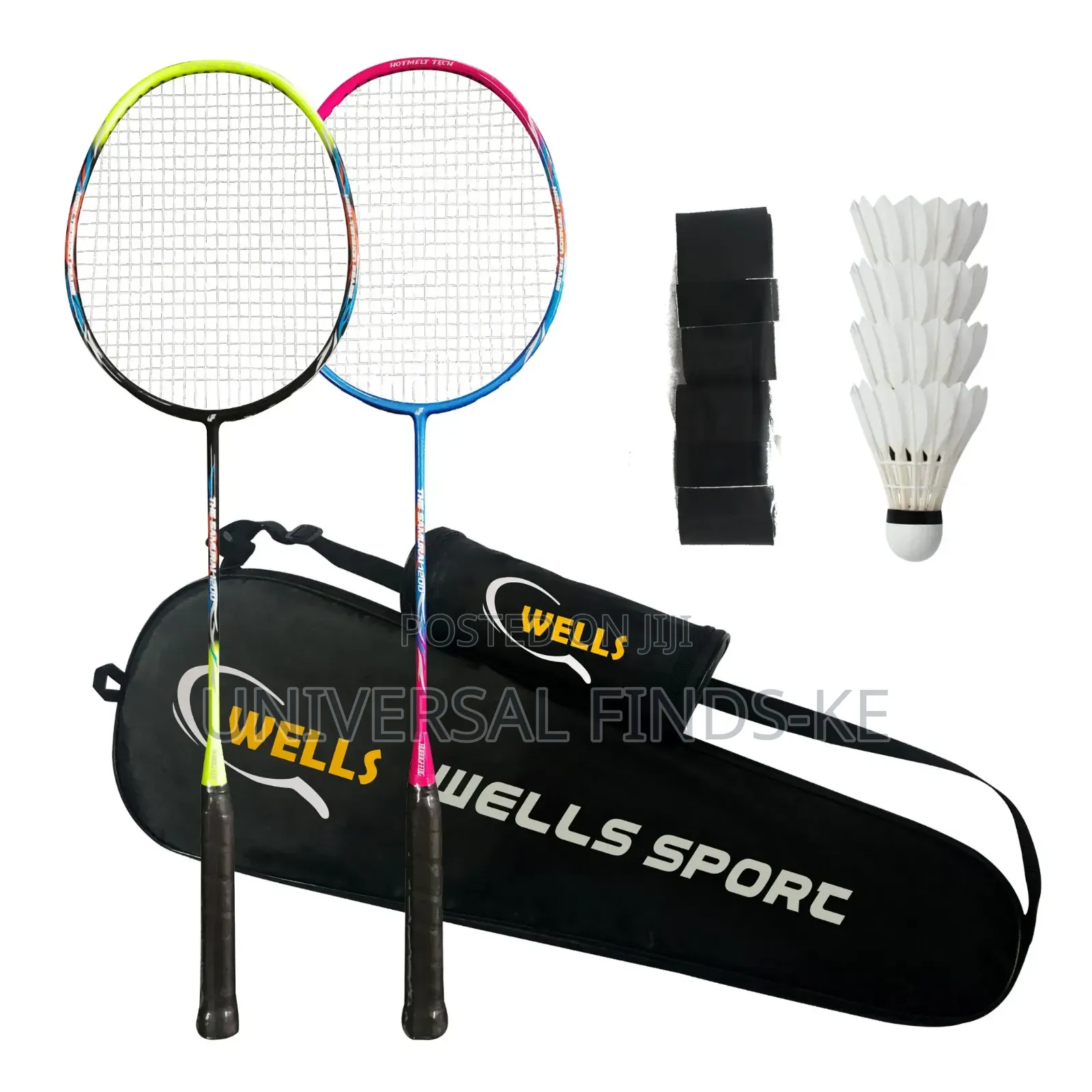 A Set of Badminton Rackets + Free Shuttlecocks + Free Carrier Bag