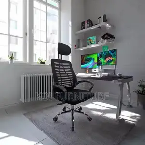 Office Chair; Adjustable Home Office Mesh Black Chair