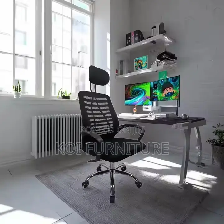 Office Chair; Adjustable Home Office Mesh Black Chair