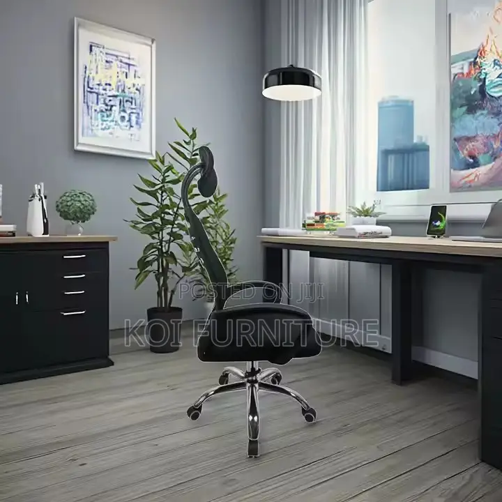 Office Chair; Adjustable Home Office Mesh Black Chair
