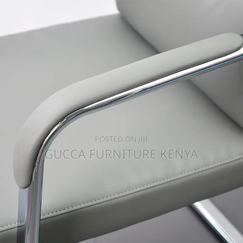 Gray Leather Executive Conference Room Chair