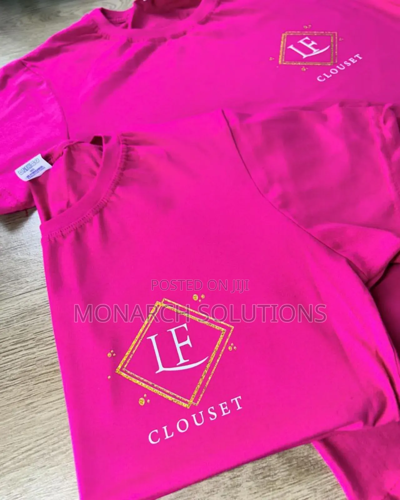 White Tshirts With Blue Brand