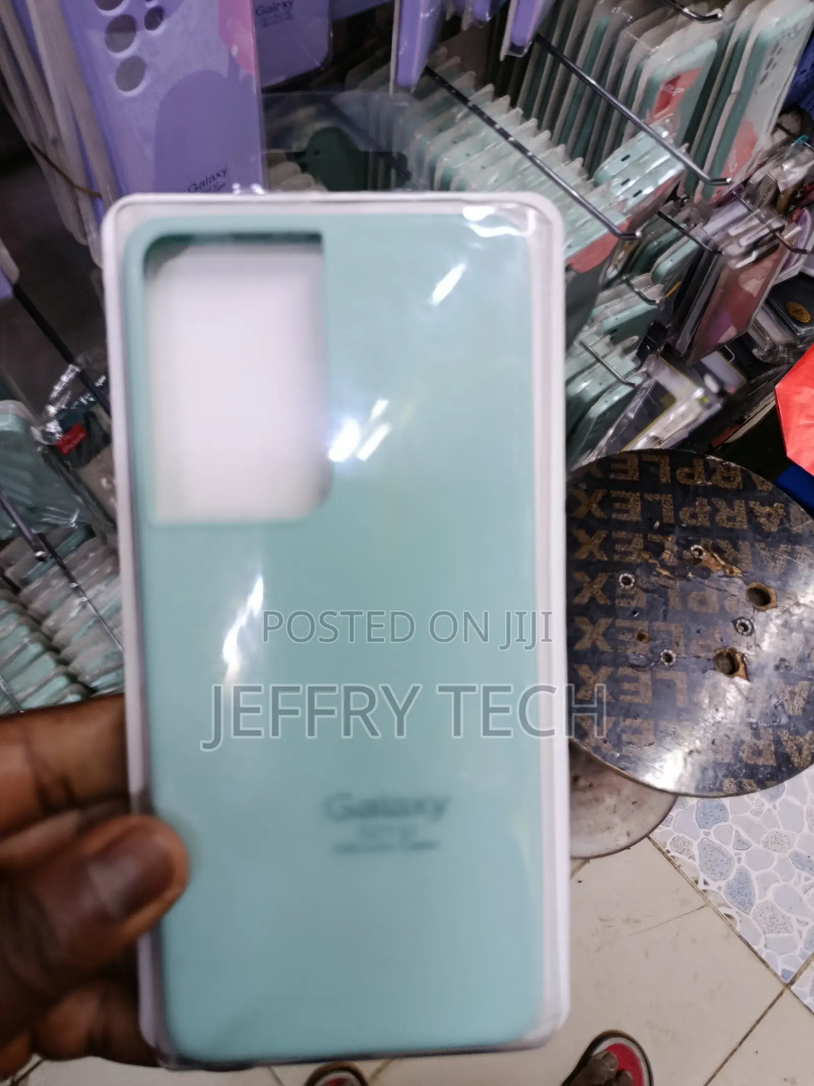 Ader Samsung Galaxy S21 Ultra Silicone Case With Lining-Mint Green