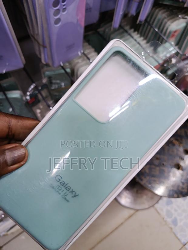 Ader Samsung Galaxy S21 Ultra Silicone Case With Lining-Mint Green - thumbnail 2