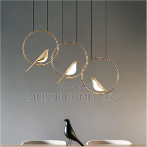 3 Bird Gold Hanging Pendant Ceiling Light