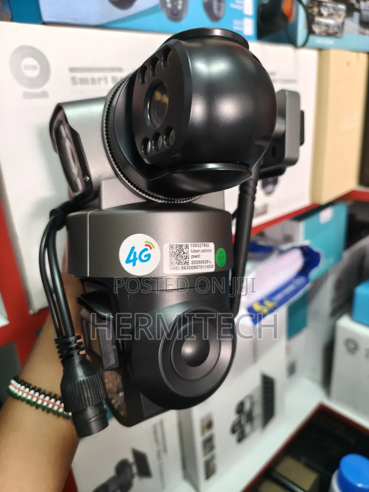 Three Lens Eternal 4g Ethernet Cable PTZ Cam Auto Tracking