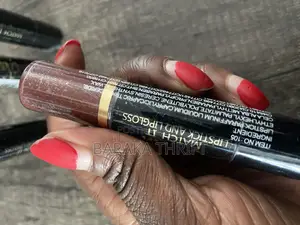 New Eve 2 In1 Natural Brown Lipstick and Lip Gloss Cosmetic Duo (No22)