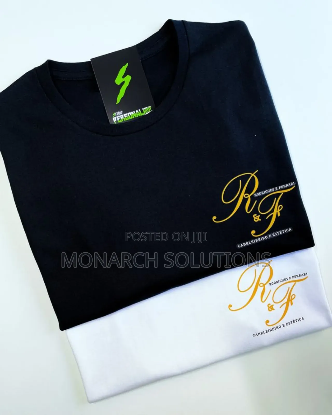 White Only or Black Only Coprate Roundneck Tshirts