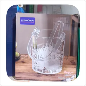Heavy Glass Ice Bucket