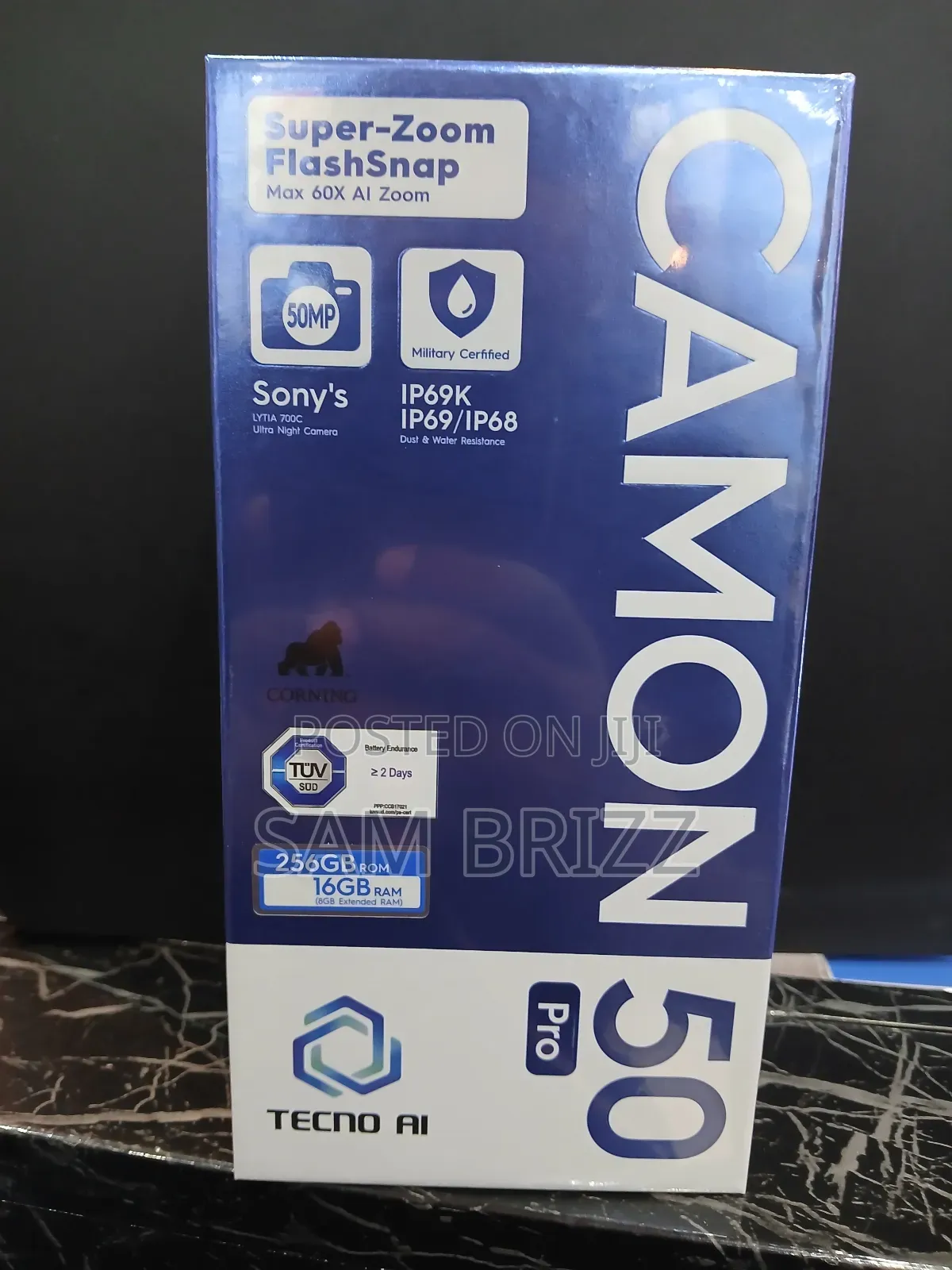 New Tecno Camon 50 Pro 256 GB Black