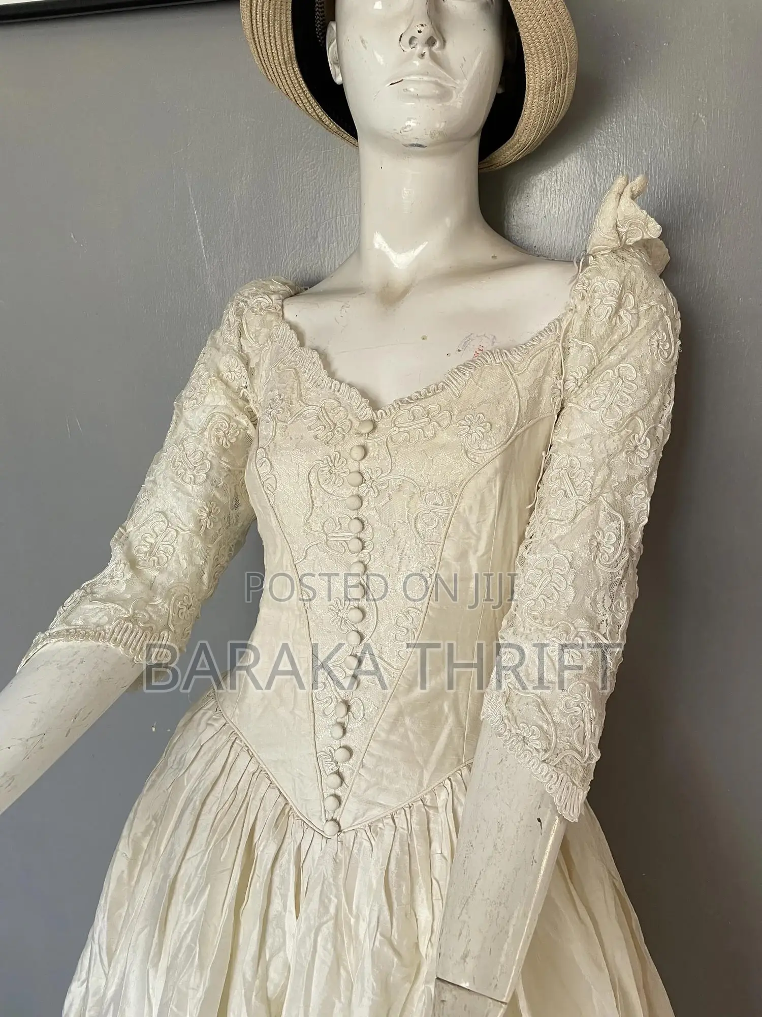 Vintage Helen Marina Wedding Dress (100% Silk)