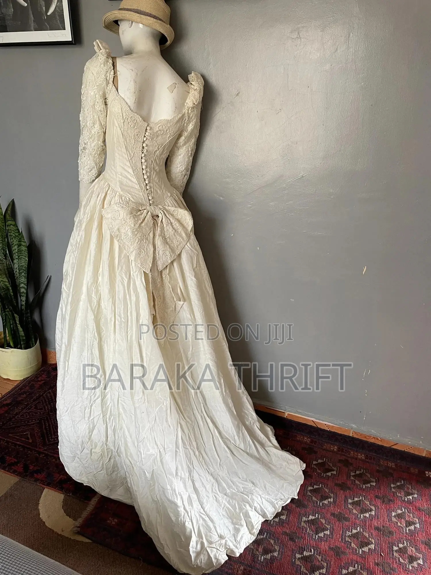 Vintage Helen Marina Wedding Dress (100% Silk)