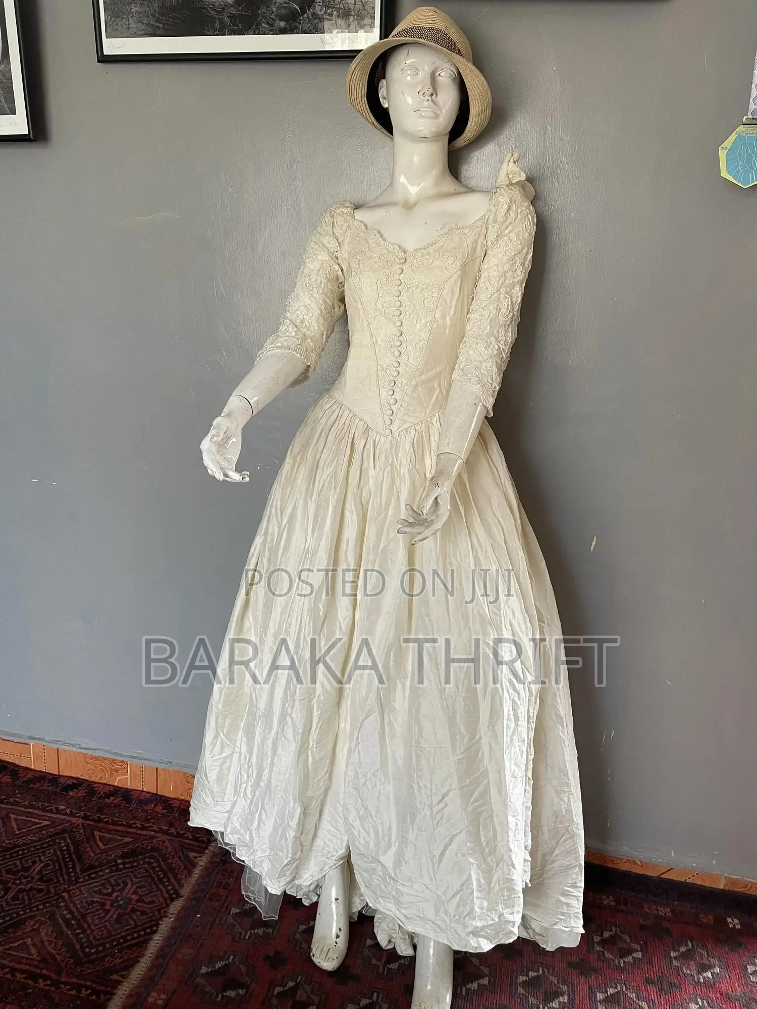 Vintage Helen Marina Wedding Dress (100% Silk)