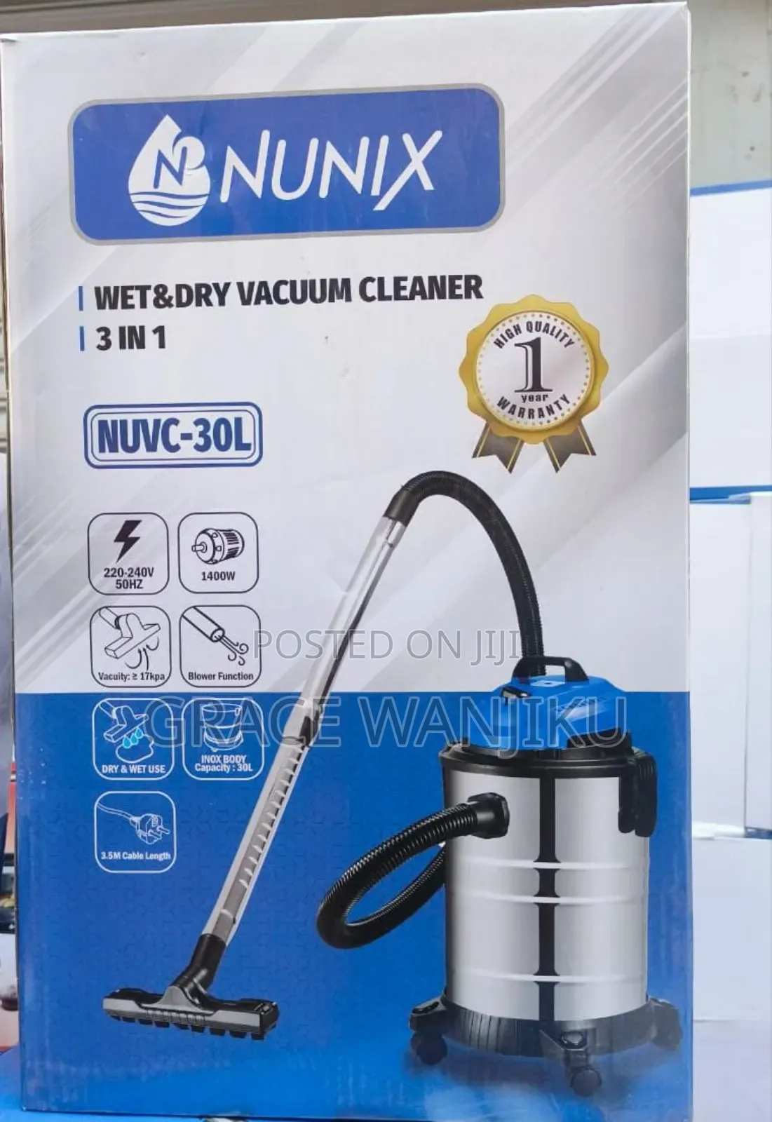 30 Litres Nunix Wet and Dry Vacuum Cleaner