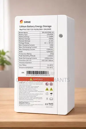 Srne 2.56kwh Lithium Battery 25.6v 100ah, Eos02b