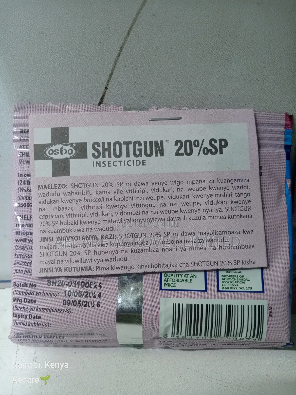 Shotgun 20% Insecticide 10 and 20 Grams