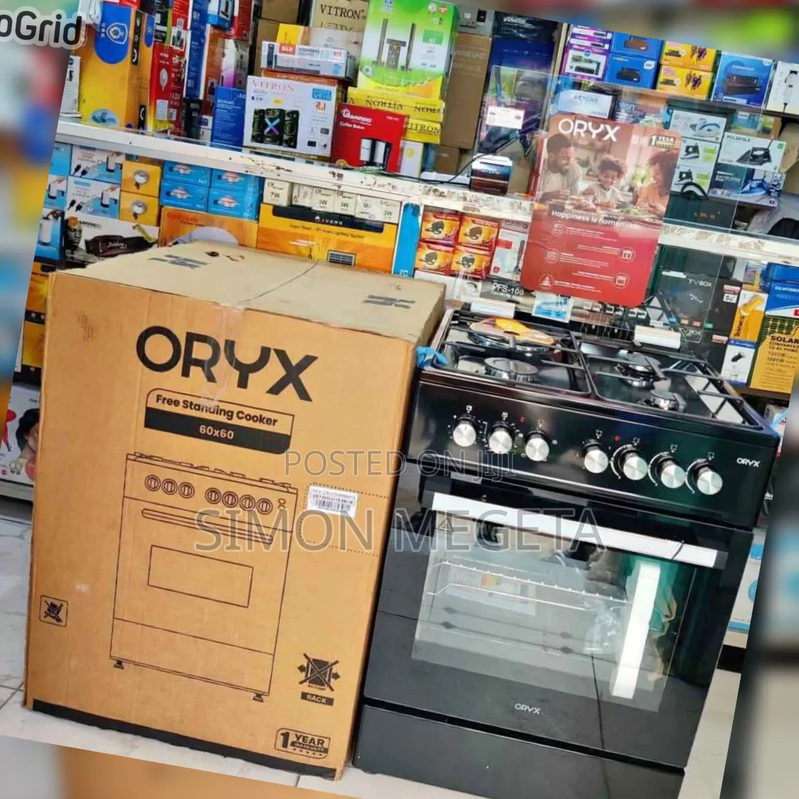 Available Oryx 60 by 60 Cooker All Gas