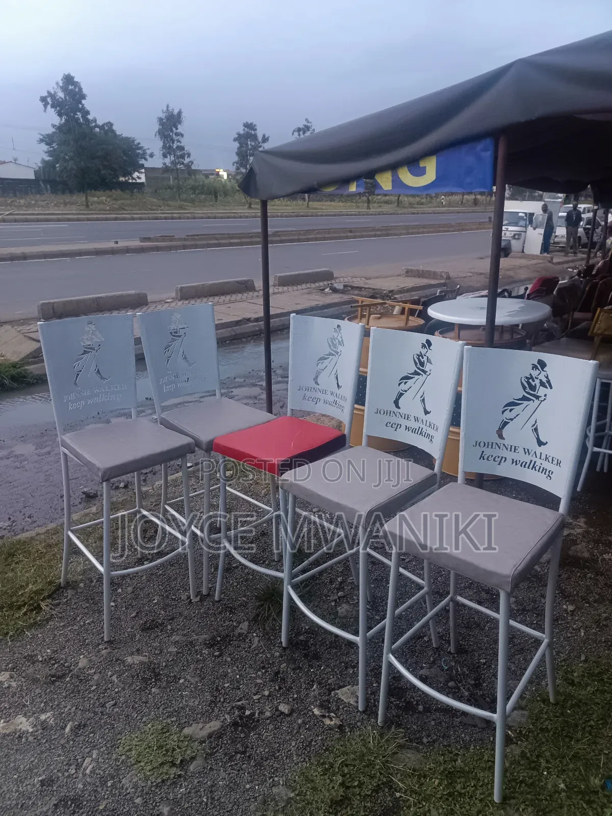 Powder Coated Bar Chairs, With Branding 